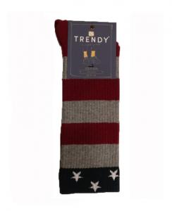Μοντέρνα κάλτσα ριγέ με αστεράκια στο λάστιχο TRENDY