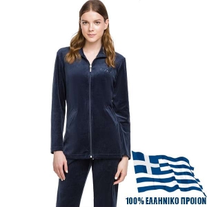 Φόρμα Βελουτέ Χειμωνιάτικη με Φερμουάρ 1481